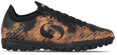 Sondico Kids Blaze Junior Astro Turf Trainers Football Boots Black/Orange 5.5 UK Child