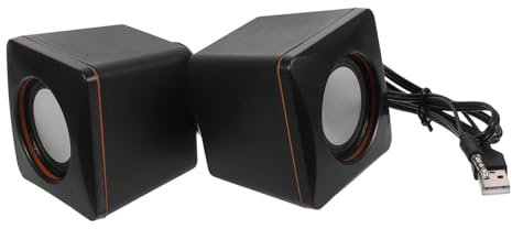 OSOLADY 1paire Haut-Parleur Mini USB Portable pour Pc Enceinte De Bureau Compacte Et avec Facile pour Voyage Et Usage