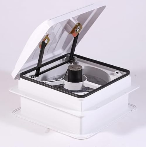 Pafessa USA RV Roof Vent with Fan 12-Volt - 14x14 - Reversible 4-Speed - Touch Controls - Manual
