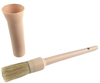 Huföl Behälter Hufpinsel Huffett Pinsel mit Kappe für Pferde Hufpflege (Beige)