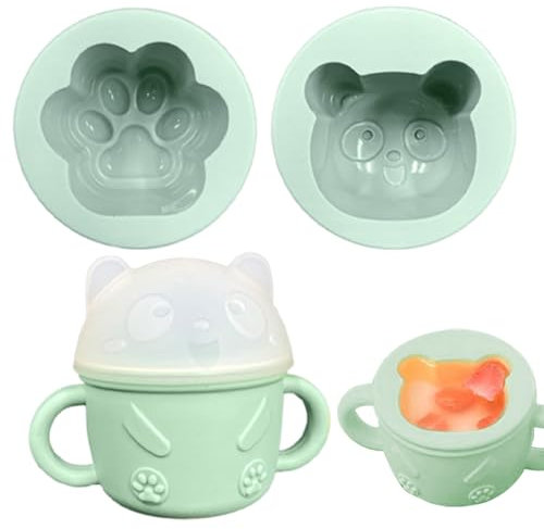 Würfel form, Silikonform Für Am Stiel, Antihaft-Backform Mehrfach Verwendbar Mit Bärenförmiger Backhilfe, Küchenhelfer Für Haushalt, Party, Cupcakes, Muffins Und Desserts