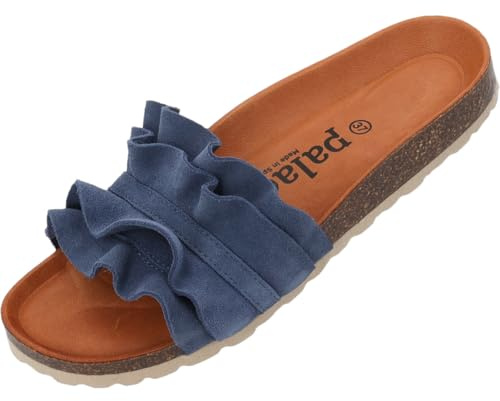 Palado Pantoletten Damen Vilnado - bequeme Sandalen Made in Spain - Hausschuhe mit Kork-Fußbett - modische Sommerschuhe