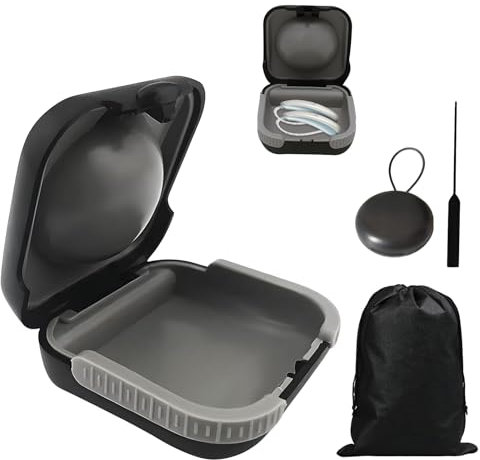 atnayo 4 Pcs Hearing Aid Case Set, Waterproof Compact Hearing Aid Cases (65 * 65 mm)