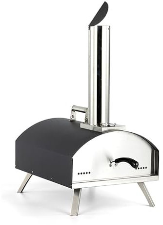 MObyat Forno per Pizza da Esterno, Forni per Pizza a Pellet, 450 °C, Cottura in 4 Minuti, Acciaio Inossidabile 304, per Campeggio, Cortile, Patio