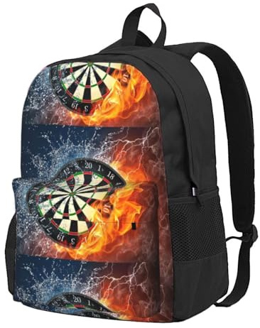 BYwenhopnbs Dart Board Target Ice FireSchool Rucksack Reisetasche für Männer Frauen College Rucksack mit 15 Laptopfächern