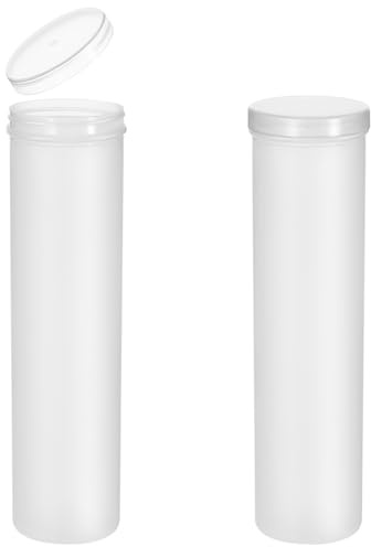 SEWACC 2pcs Round Cookie Storage Box Lid, Airtight Plastic Biscuit Container for Crispness Retention, Sealed Food Storage Tubes Suitable for Home and Kitchen Use