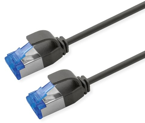 ROLINE Patchkabel Cat.6A (Class EA) S/FTP (PiMF), LSOH, PoE, schwarz, 2 m