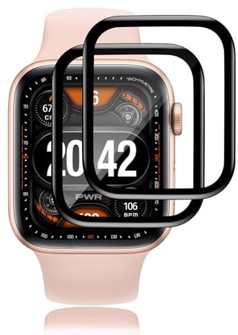 2 Pièces Verre Trempé pour Apple Watch Series se/6/5/4 40mm Protection écran - 9H Ultra Résistant, Anti-Rayures, Protection Écran 3D, Toucher Sensible, HD Sans Bulles pour Watch 40mm Vitre Protection