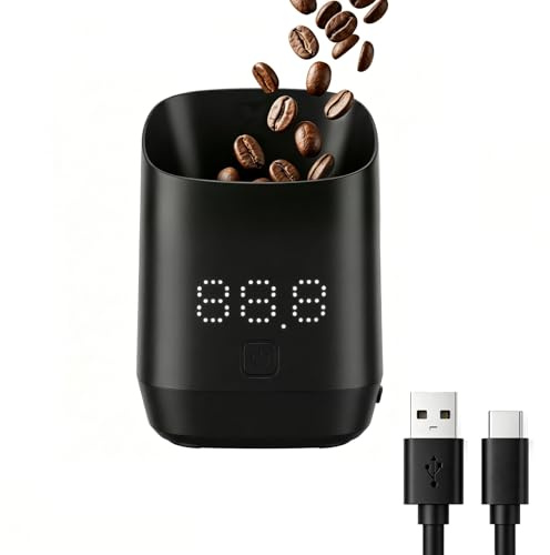 Rechargeable Digital Coffee Scale - 0.1g High Precision Electronic Coffee Scale Dosing Cup, Espresso Weighing Gadget with LED Display, Espresso Scale Measuring Device for Coffee Lovers