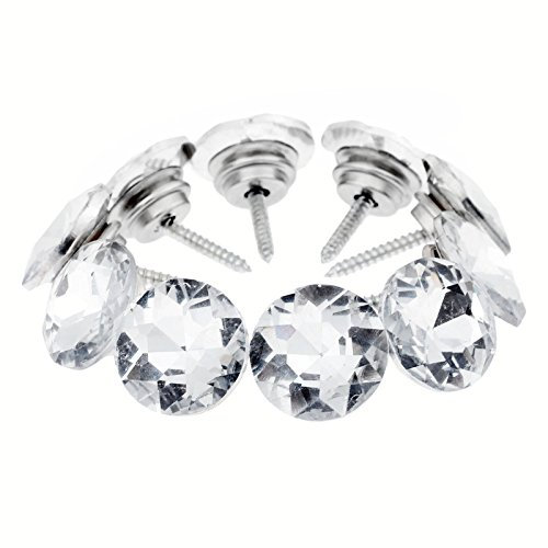 Lot de 20 Clous de Tapissier en Cristal de Diamant pour Canapé, Tête de Lit, Boutons à Coudre, pour Décoration Mural