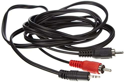 PremiumCord Cable Jack a RCA Y 2m, Jack 2.5mm a 2X RCA, Macho a Macho, Jack a RCA, Audio Estéreo, para Cámara Digital, TV, Celulares, MP3, HiFi, Color Negro