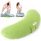 sei Design Halbmond Yogakissen Meditationskissen Yoga Kissen mit Buchweizenschalen-Füllung Yoga Block Bodenkissen groß Meditation Sitzkissen 46x25x10 Grün