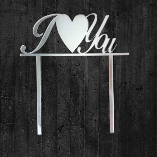 Cake-Topper I Love you Acryl Spiegel