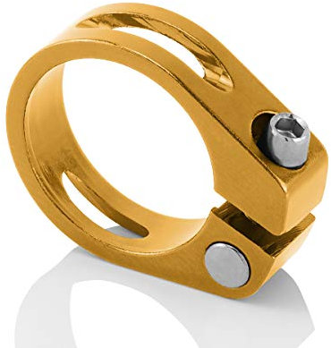 MidGard Fahrrad Sattelklemme - 31,8 mm, Aluminium Legierung Gold