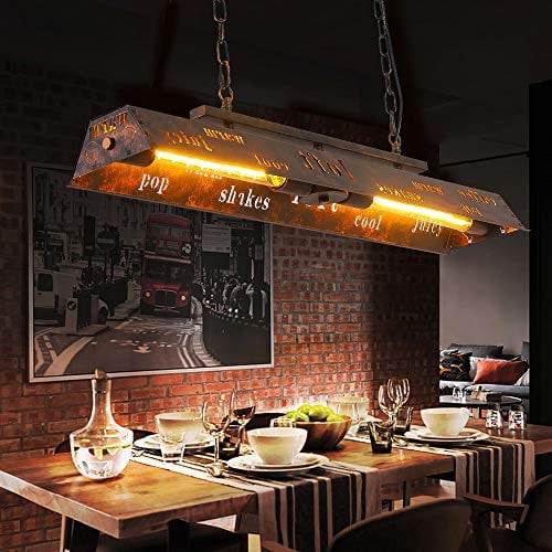 Metall Pendellampe Retro Pendelleuchte Vintage Hängelampe Eisen-Stil Hängeleuchte Industrial E27 Leuchtmittel Geeignet Für Wohzimmer Esstisch Küche Esszimmer Restaurant Keller Bar(Keine Glühbirne)