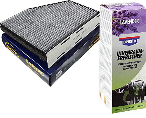 QR-Parts Set 85490763 157097 SAK 166 SCT Innenraum-Filter 166+Presto Fresh Lavendel Duft