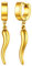 FaithHeart goldener Punk Stil Creolen Ohrhänger Hängende Italienisches Horn Ohrring für Damen Herren Jungen