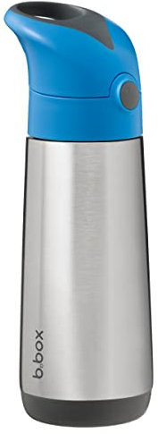 b.box Bouteille d'eau isotherme de 500 ml : garde les boissons froides jusqu'à 15 heures, chaude jusqu'à 8 heures. Bouteille d'eau triple paroi en acier inoxydable pour enfants. Passe au
