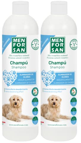 MENFORSAN Geruchsvernichter Hundeshampoo Talkum 1L 2er Pack, Blau