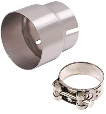 Adaptateur De Tuyau D'échappement,iSpchen 51mm à 62mm Reducteur Echappement Moto Acier Inoxydable Connecteur De Tuyau D'échappement Adaptateur Echappement Moto Adaptateur Réducteur Silencieux