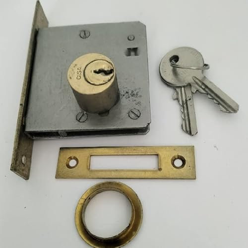 SERRATURA PER MOBILI DA INFILARE CON CILINDRO E CHIAVI CISA 72110 ENTRATA 50