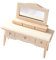 LICHENGTAI Puppenhaus Holz Miniatur Bench Möbel Wiege Miniaturtisch Schminktisch Set Kinder Puppen Zubehör Esstisch Stühle Puppenhaus Zubehör Spielzeug Geschenk für Kinder Jungen Mädchen