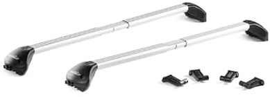 Dachträger kompatibel mit Suzuki Vitara ab 2015 - Nur für geschlossene Dachreling - Diebstahlsicherung - zugelassen - Tragkraft 90 kg - Aluminium