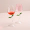 Plcnn Lot de 2 verres à vin en forme de rose créative en forme de rose pour cadeaux de fête, dîner, mariage