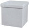 Urban Living Sitzhocker Sitzwürfel Aufbewahrungsbox Tissu (Hellgrau)