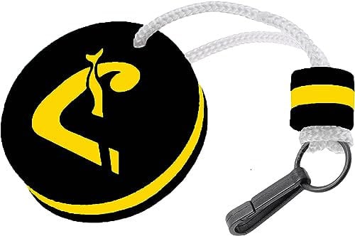 Cressi Unisex-Adult Floating Keychain-Schlüsselanhänger Schwimmer, Schwarz/Gelb, Einheitsgröße