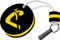 Cressi Unisex-Adult Floating Keychain-Schlüsselanhänger Schwimmer, Schwarz/Gelb, Einheitsgröße