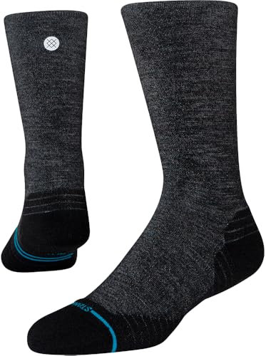 Stance Light Wool Crew, Schwarz, MD (US Men's Shoe 6-8.5, Women's Shoe 8-10.5)