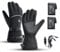 GOXAEEE Guantes calefactables para hombre y mujer, guantes calefactables con batería de 4000 mAh, 3 ajustes de calor, guantes térmicos para pantalla táctil para motocicleta, esquí (con batería de 4000