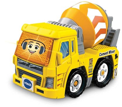 VTech Toot-Toot Drivers Cement Mixer, Toy Car for 1 Year Old, Pretend Play Vehicle with Lights and Sounds, Interactive Toddlers Toy for 12 Months, 2, 3, 4 plus, English Version