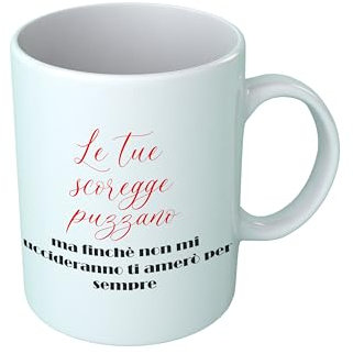 Bulabadoo Tazza divertente Le tue scorregge puzzano ti amo per sempre Simpatico frase divertente Partner Idea Regalo