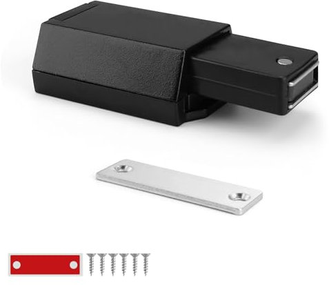 Schranktür Dämpfer, AMONENZ Saugkraft Magnetverschluss Schrank, Magnete Schwarz Versteckte Befestigungslöcher, für Unsichtbare Türen, Zimmertüren, Schranktüren