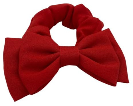 JUSTFOX -verführerische Haarschleife in rot Haargummis Schleifen Gummibänder Gummibänder Pferdeschwanzhalter Haargummis Dünnes Band Cheer Cheerleading Head Styling Zubehör für Mädchen und Frauen
