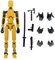 T13 Action Figure,Dummy Action Figures,3D-Druck von Beweglichen Figuren mit Mehreren Gelenken,with 4 Types of Weapons and 3 Types of Hands,Roboter-Actionfigur, Desktop-Dekorationen (Gelb)