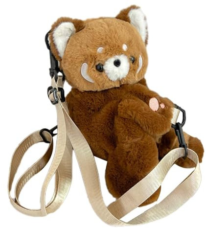 Baoblaze Plüsch Panda Puppe Rucksack Kreative Puppe Tasche Umhängetasche für Rucksack Weibliche, S