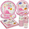 Party Go Juego de vajilla de fiesta de cumpleaños para perros, 96 unidades, platos de papel desechables, vasos para perros, decoración de fiestas, platos para servir a 24 invitados
