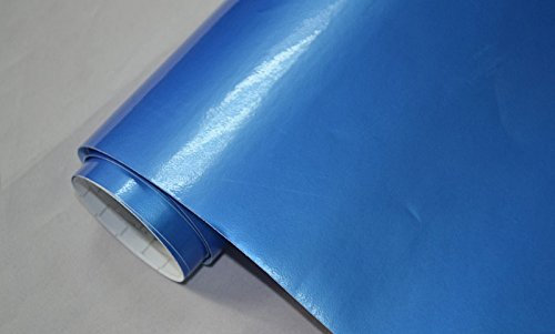 Neoxxim 26,6€/m2 3D Auto Folie Glanz - Pearl blau glänzend 30 x 150 cm Lackfolie Car Wrapping Lackschutzfolie blasenfrei flexibel