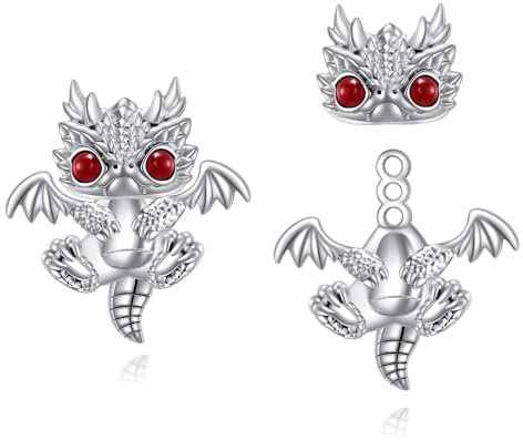 Dragon Stud Earrings für Frauen Sterling Silber Drachen Ohrringe Schmuck Geschenk (Drache)