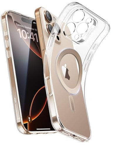 ESR for iPhone 16 Pro Case, Compatible with MagSafe, Camera Protection, Shockproof Thin Cover, Resists Yellowing and Scratches, Magnetic Phone Case for iPhone 16 Pro, Zero Series, Rose Gold Ring