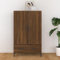 puraday Highboard Wohnzimmer Sideboard Braun Eichen-Optik 70x31x115 cm Holzwerkstoff Haushaltsschrank Reichlich Stauraum Aktenschrank Mehrzweckschrank Vorratsschrank für Esszimmer Vintage Stil