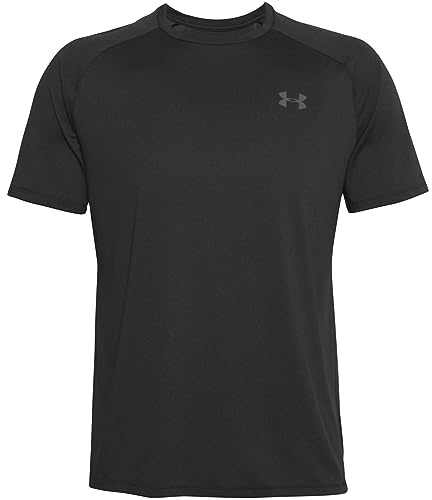 Under Armour Camiseta de Manga Corta Tech 2.0 para Hombre, (006) Negro/Blanco, Medium