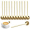 Juego de 12 Cucharillas Cafe Dorada Cucharas de Postre Cucharillas Cucharaditas de Acero Inoxidable Cucharas Pequeñas Cucharas de Café, Mini Cucharas de Café para Casa 13 cm, Aptas para Lavavajillas