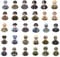 AIDODIA Ww2 Soldier Action Figures,30 Mini Figures Military Kit, Enthält Mörser*2Maschinengewehr *1Bodenplatte*2Sandsack*20 Perfekt Für Geschichtsinteressierte (B)