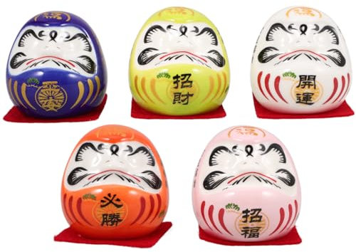 Zerodeko Japanische Keramik Figur Mini Deko Glücksbringer Porzellan Für Auto Und Zuhause 1 Set 4.8X4.5X4.5Cm