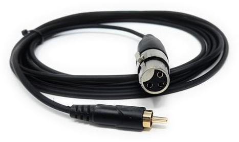 DRUT 3m 3-Pin XLR Female to RCA Phono Audio Cable | Reliable Connection for Mixers and Amplifiers