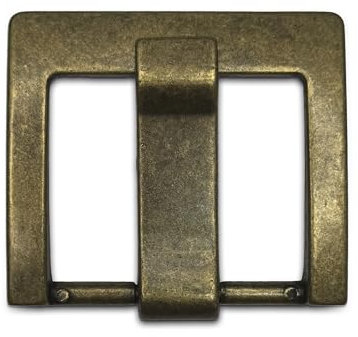 almela - Gürtelschnalle mit Antik-Silber- und Antik-Gold-Finish, 50 mm breit – 5 cm | Breiter Dorn | Gürtel mit Schnalle | Buckle belt (Antikes Gold)